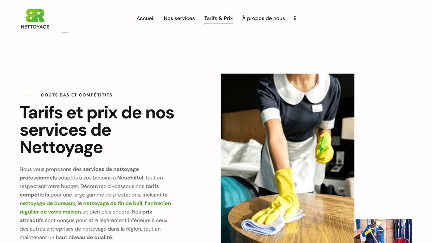Aperçu du projet BR Nettoyage