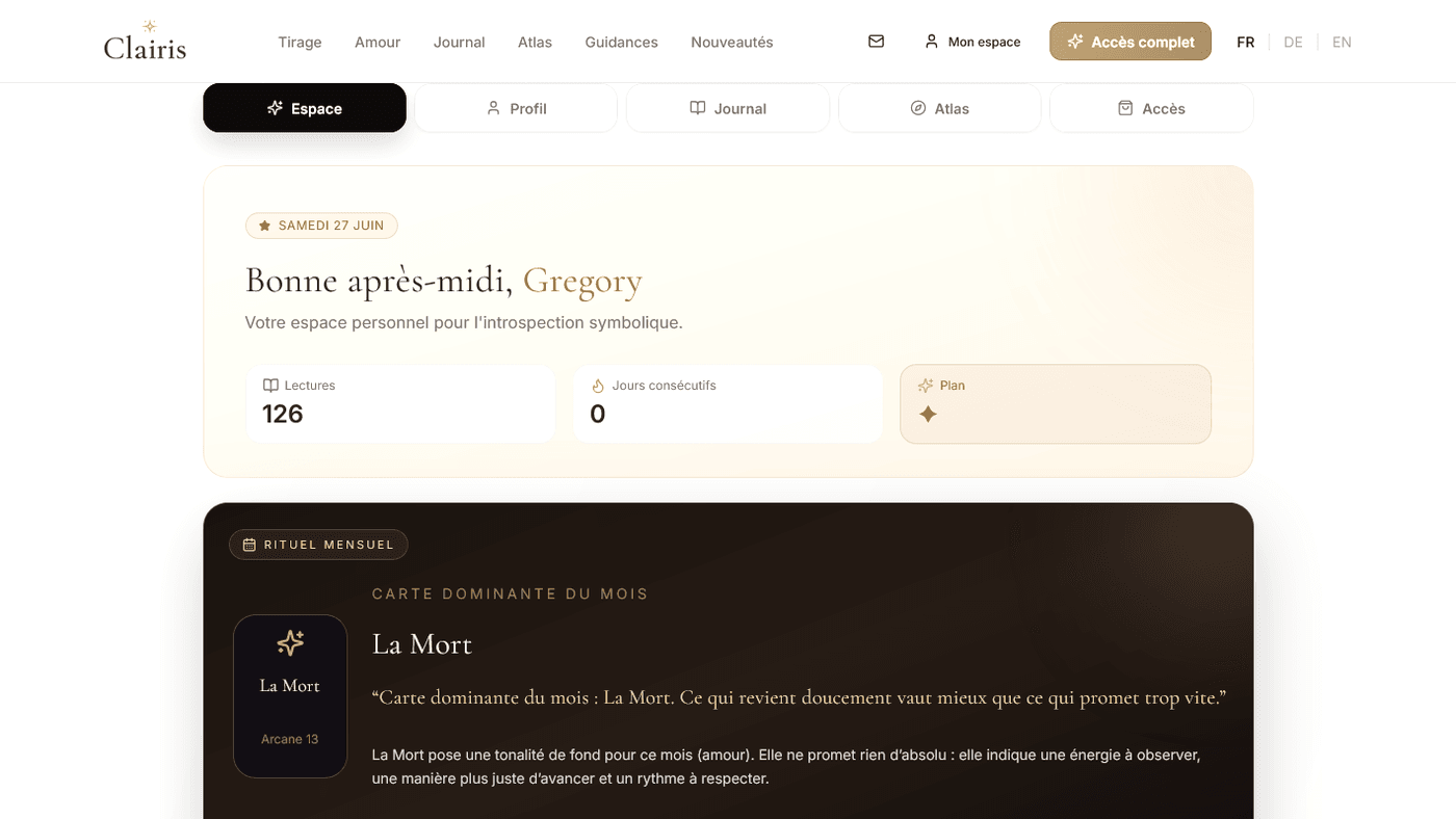 Aperçu du projet Clairis