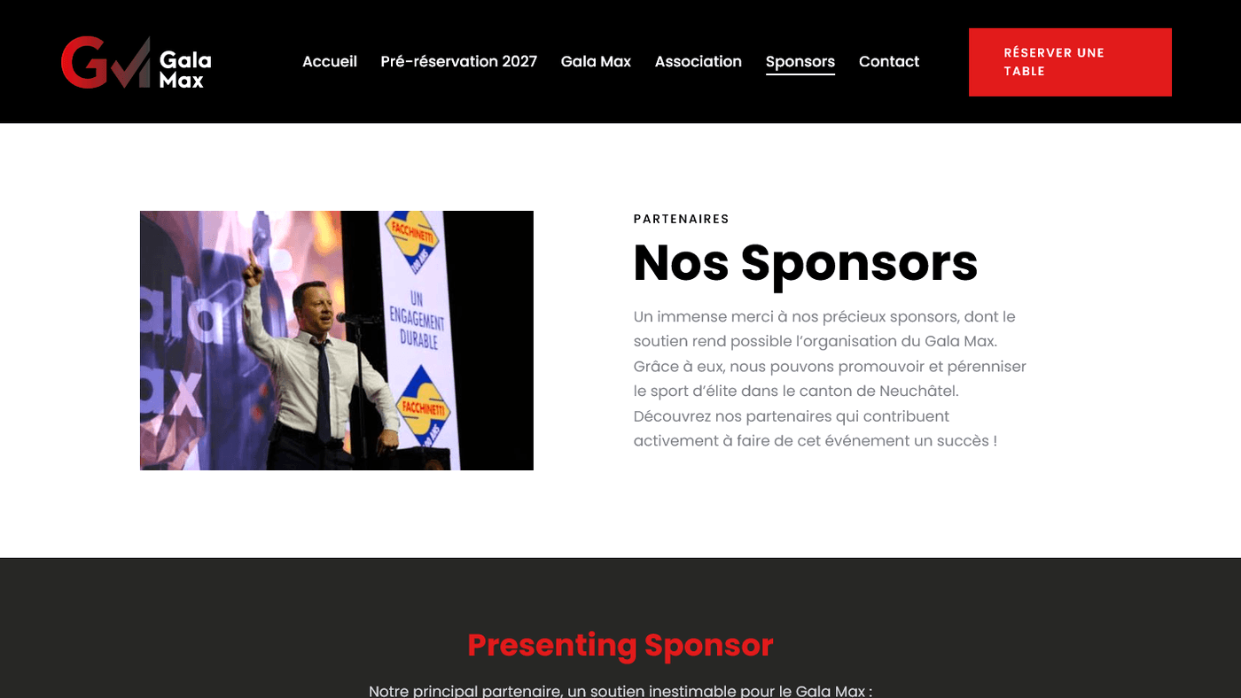 Aperçu du projet Association Le Gala Max