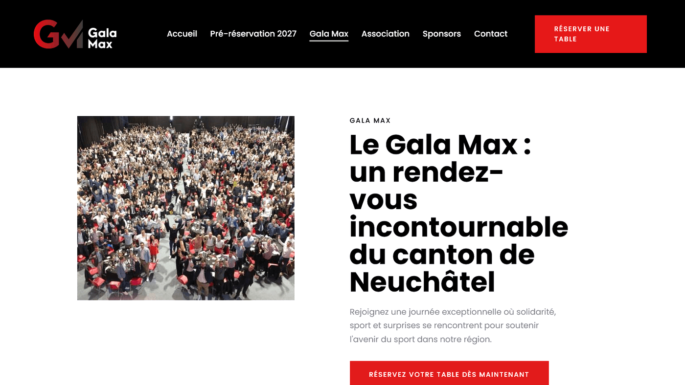 Aperçu du projet Association Le Gala Max