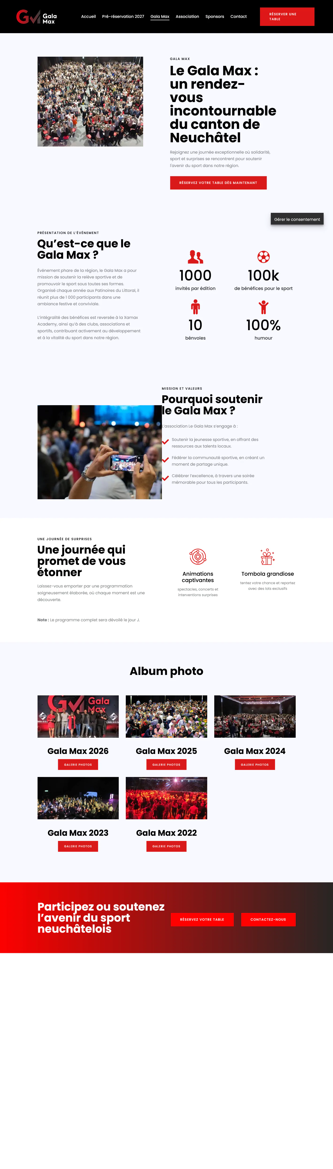 Présentation du Gala Max et de son événement de soutien au sport neuchâtelois.