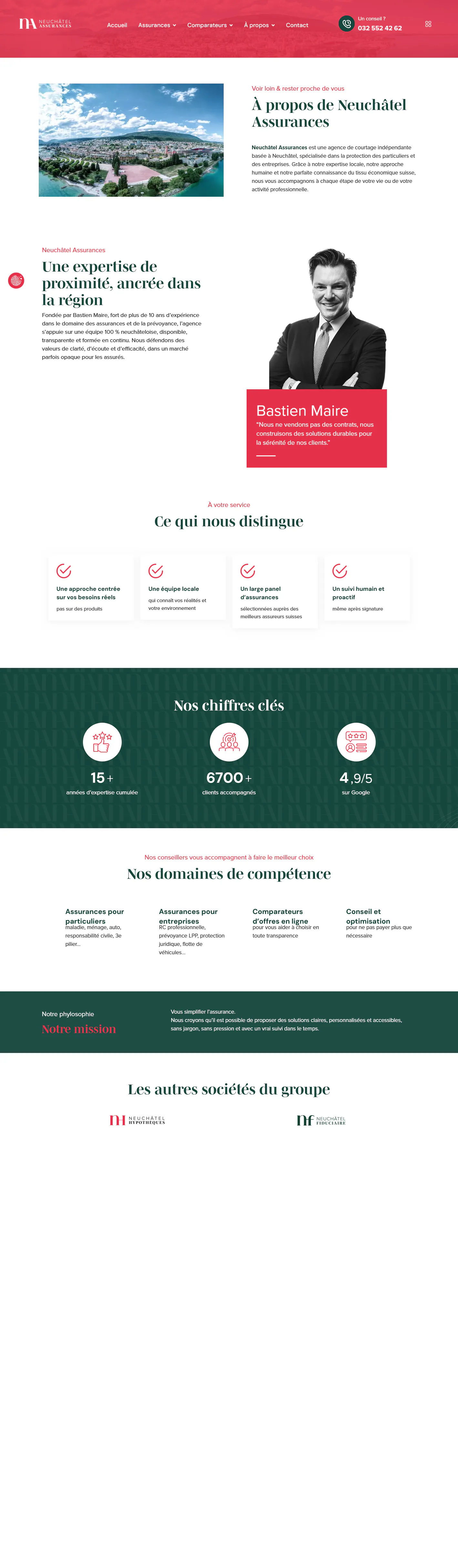 Présentation de Neuchâtel Assurances et de son expertise de proximité.