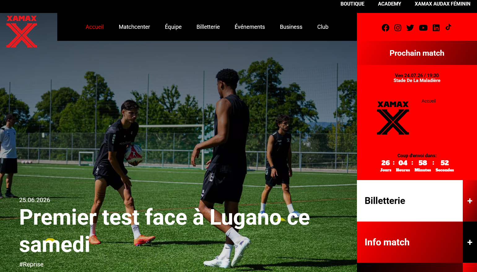 Aperçu du projet Neuchâtel Xamax