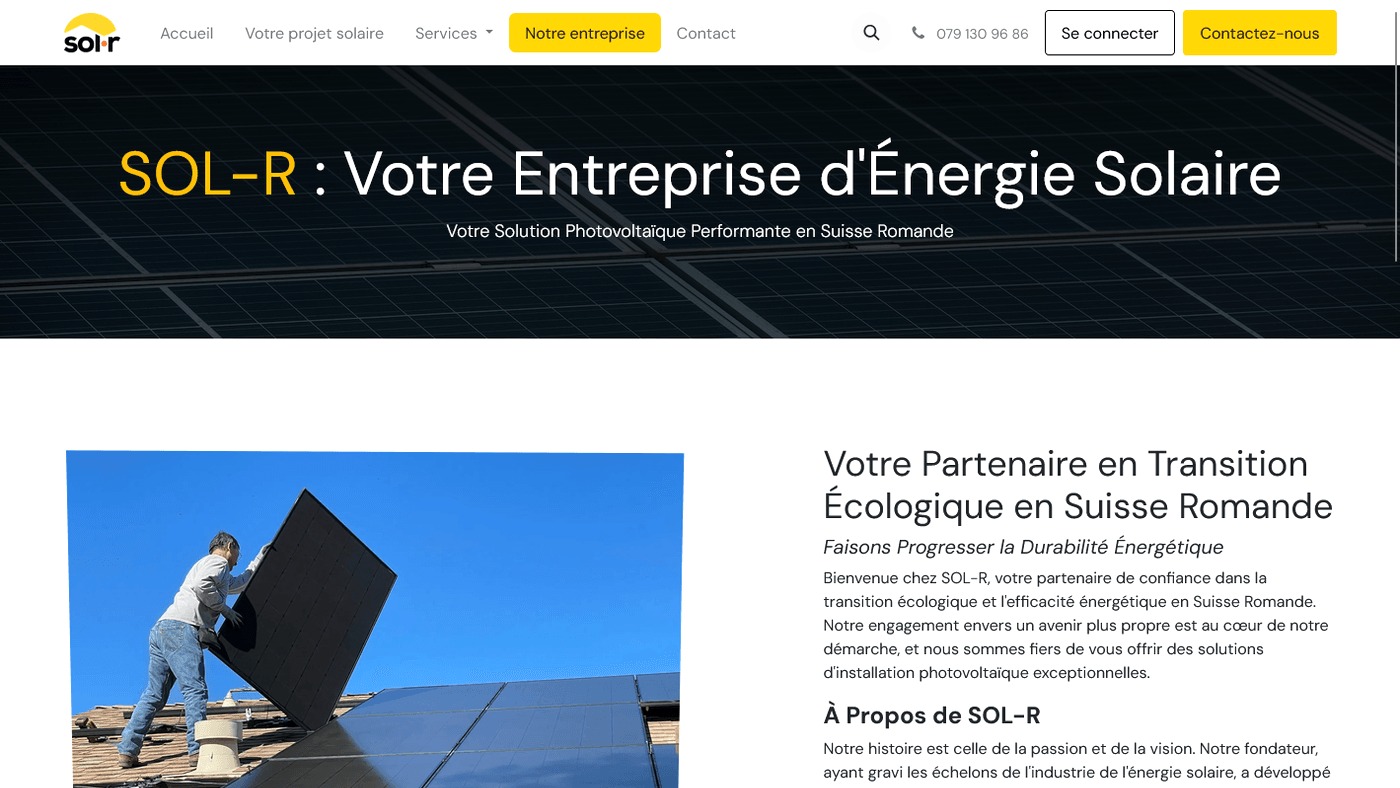 Aperçu du projet SOL-R Sàrl